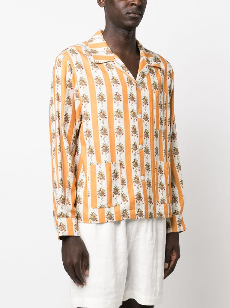 Neutral Striped Fruit Bowl Shirt