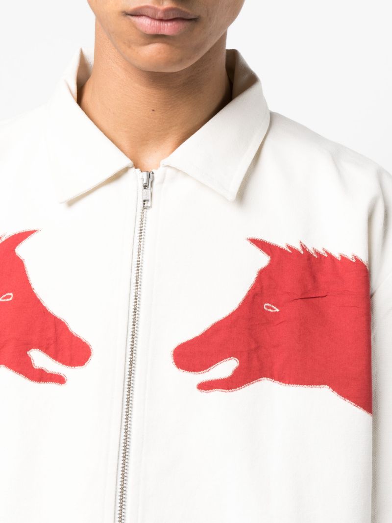 White Boar AppliquÃ_x0083_Â© Jacket