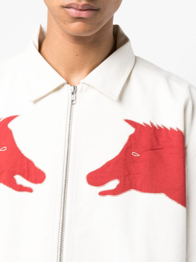 White Boar AppliquÃ_x0083_Â© Jacket