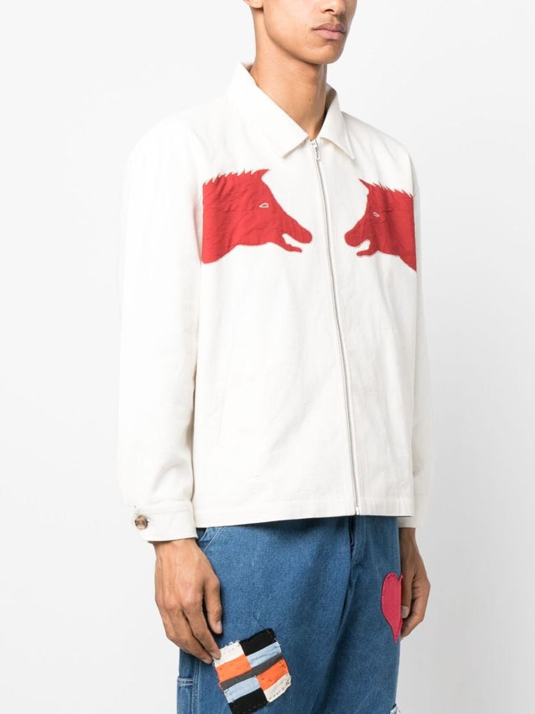 White Boar AppliquÃ_x0083_Â© Jacket