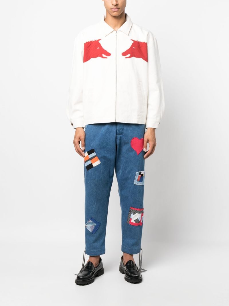 White Boar AppliquÃ_x0083_Â© Jacket