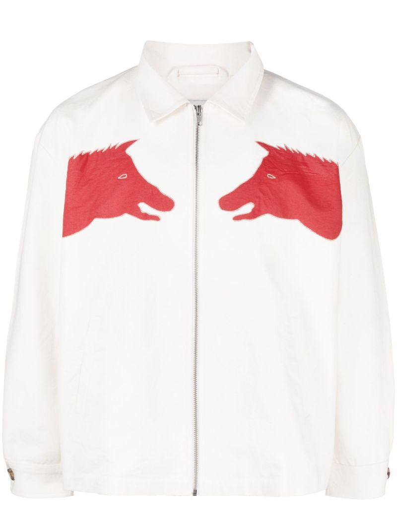 White Boar AppliquÃ_x0083_Â© Jacket