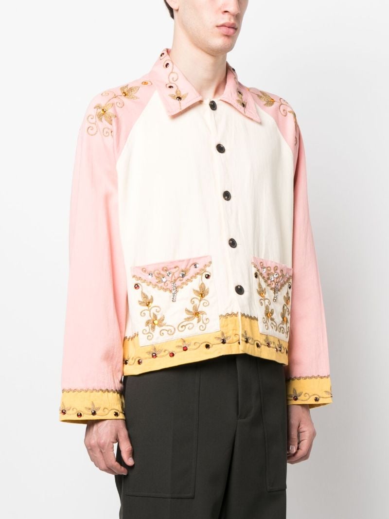 Pink Ivy Jewelled Shirt Jacket