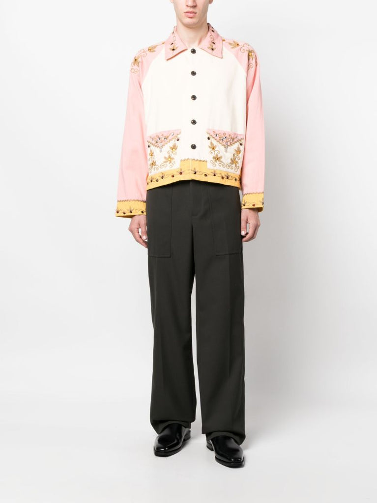 Pink Ivy Jewelled Shirt Jacket