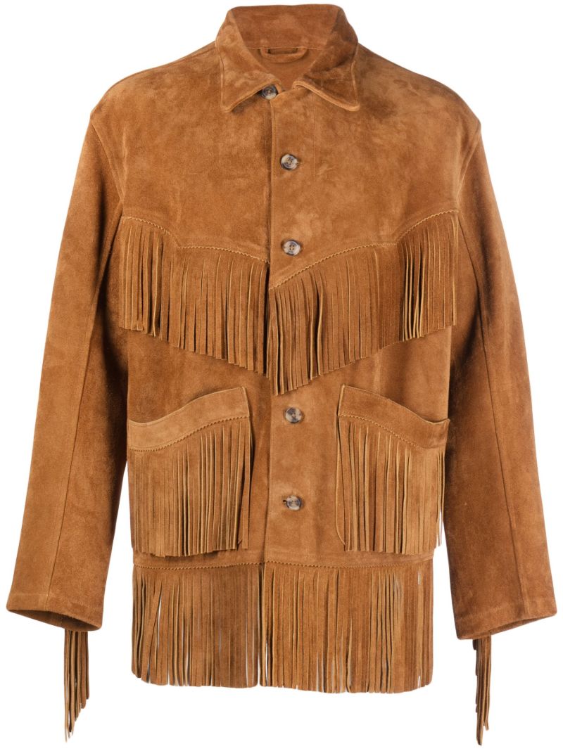 Brown Appalachian Fringed Suede Jacket