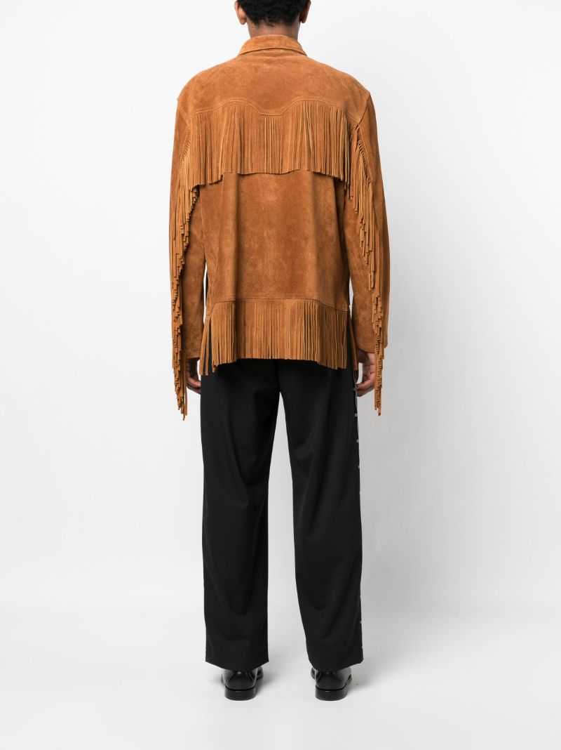 Brown Appalachian Fringed Suede Jacket