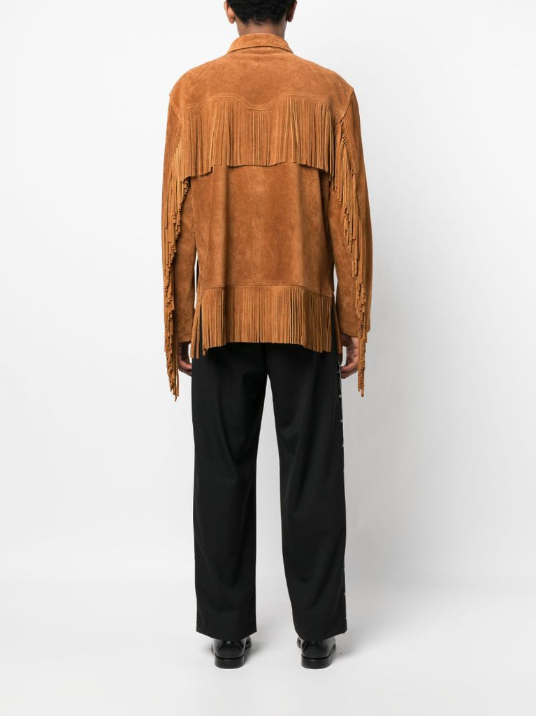 Brown Appalachian Fringed Suede Jacket