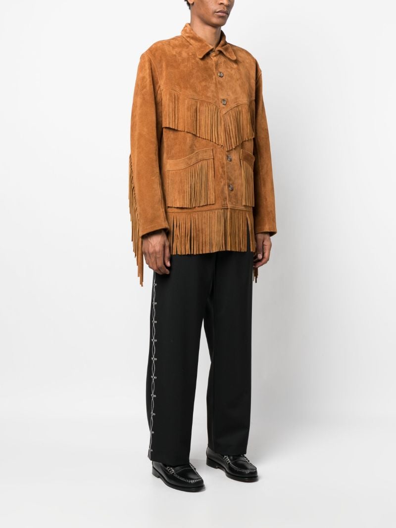 Brown Appalachian Fringed Suede Jacket