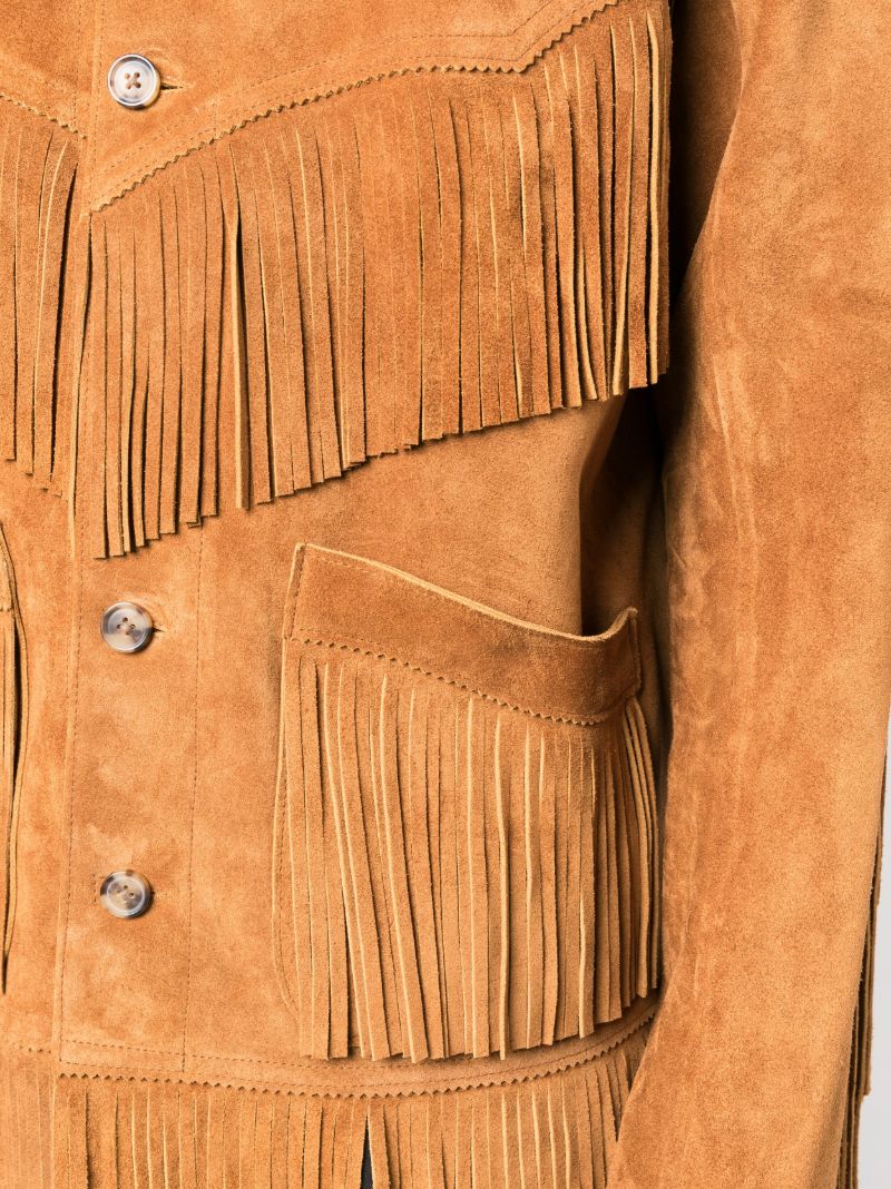 Brown Appalachian Fringed Suede Jacket