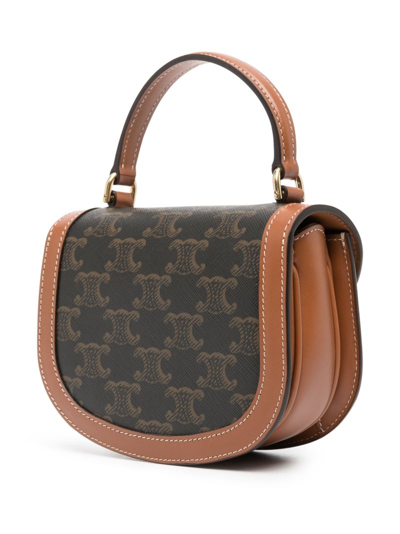 Brown Besace Triomphe Mini Leather Bag