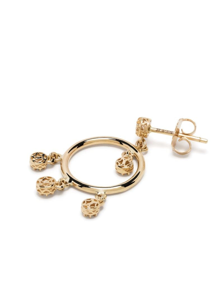 14k Yellow Gold Sophia Shaker Diamond Hoop Earrings