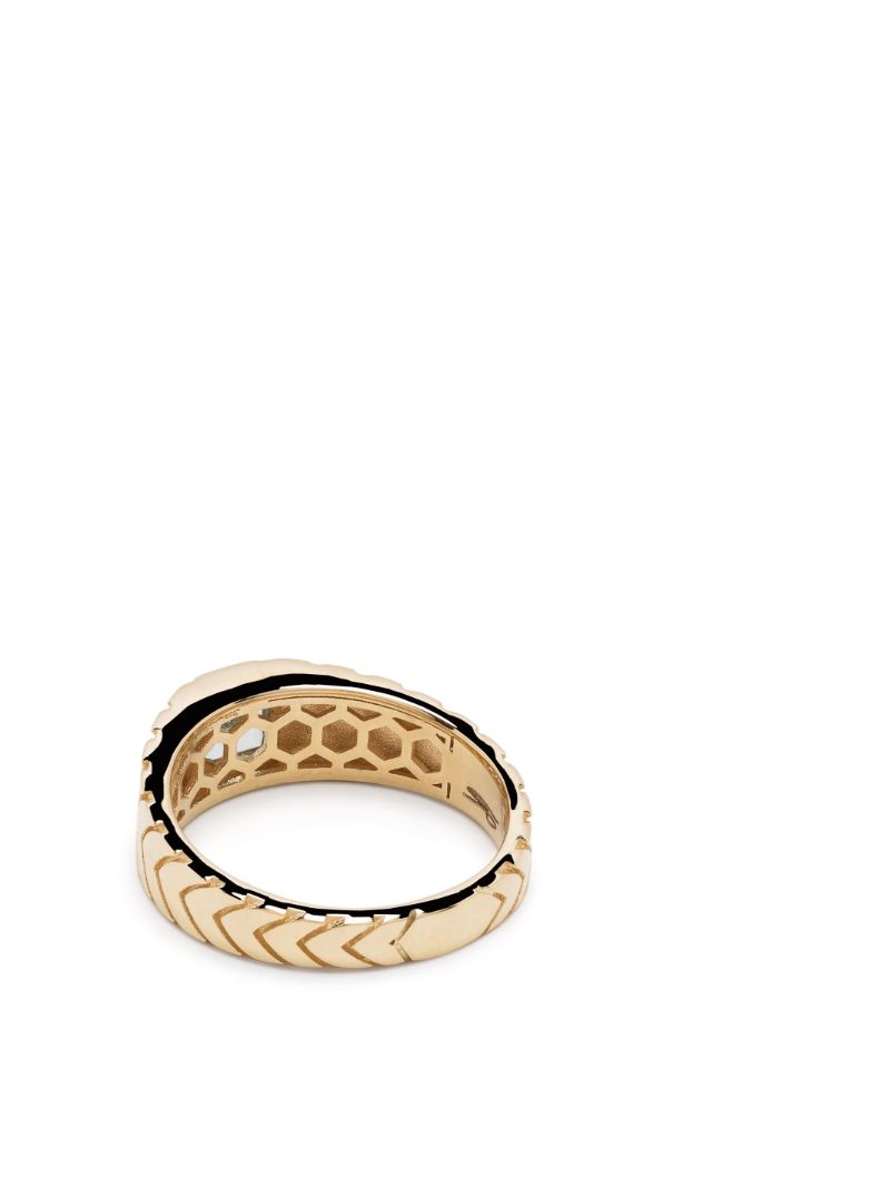 14k Yellow Gold Aquamarine Ring
