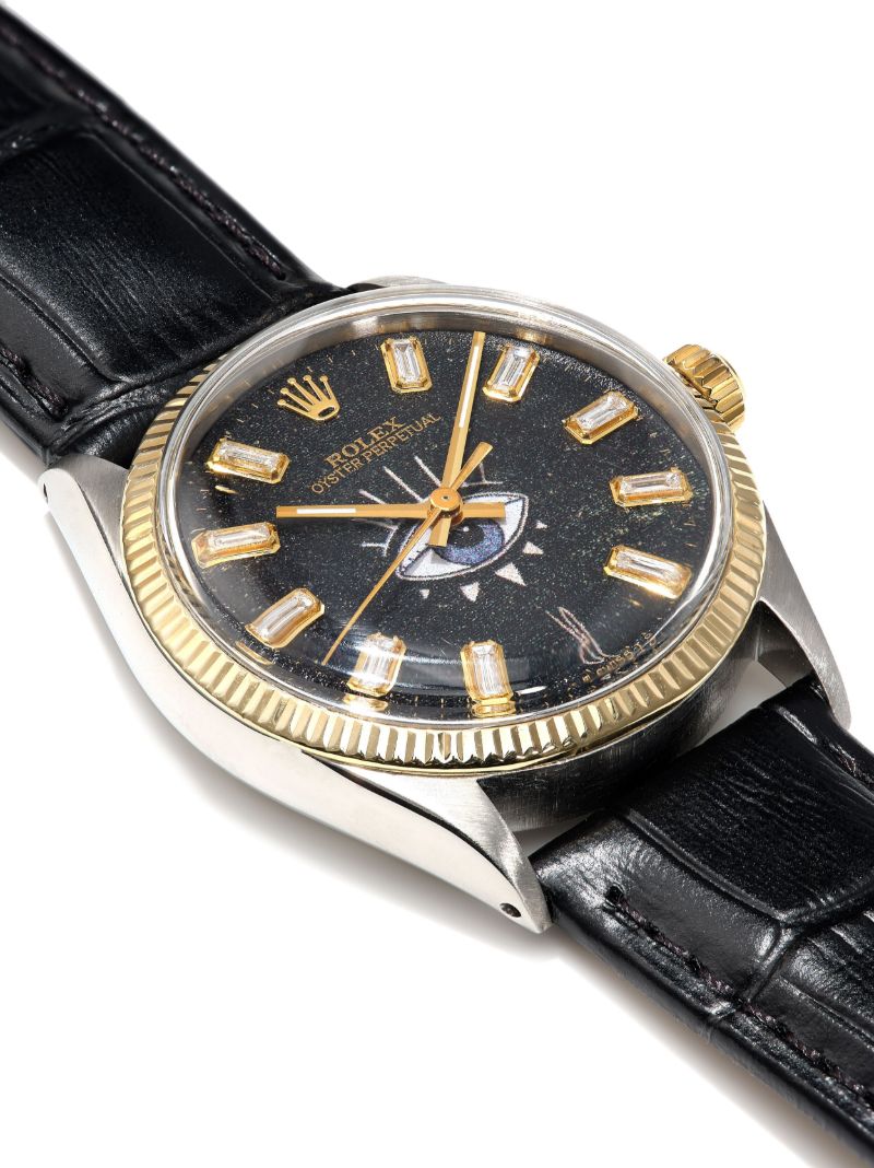 Reworked Vintage Stainless Steel Rolex Oyster Perpetual Watch