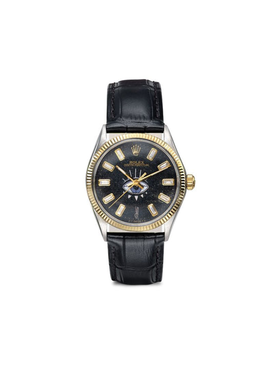 Reworked Vintage Stainless Steel Rolex Oyster Perpetual Watch