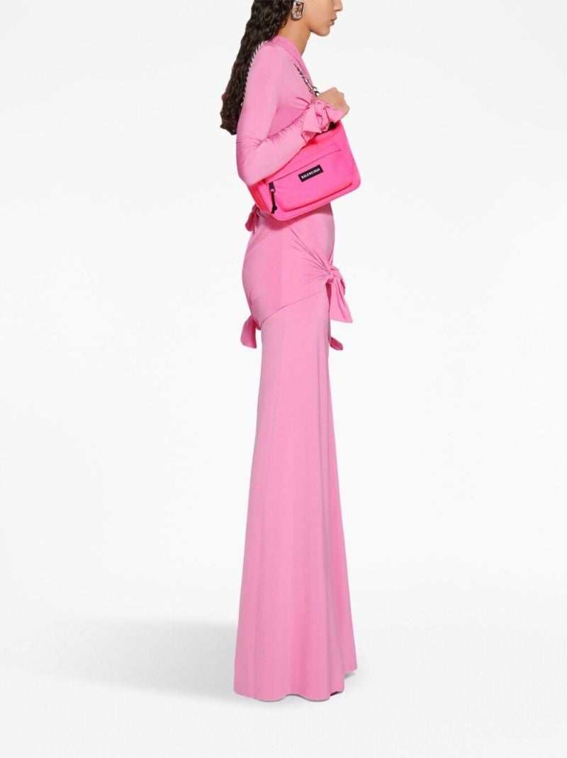 Pink Knot Detail Cut Out Gown