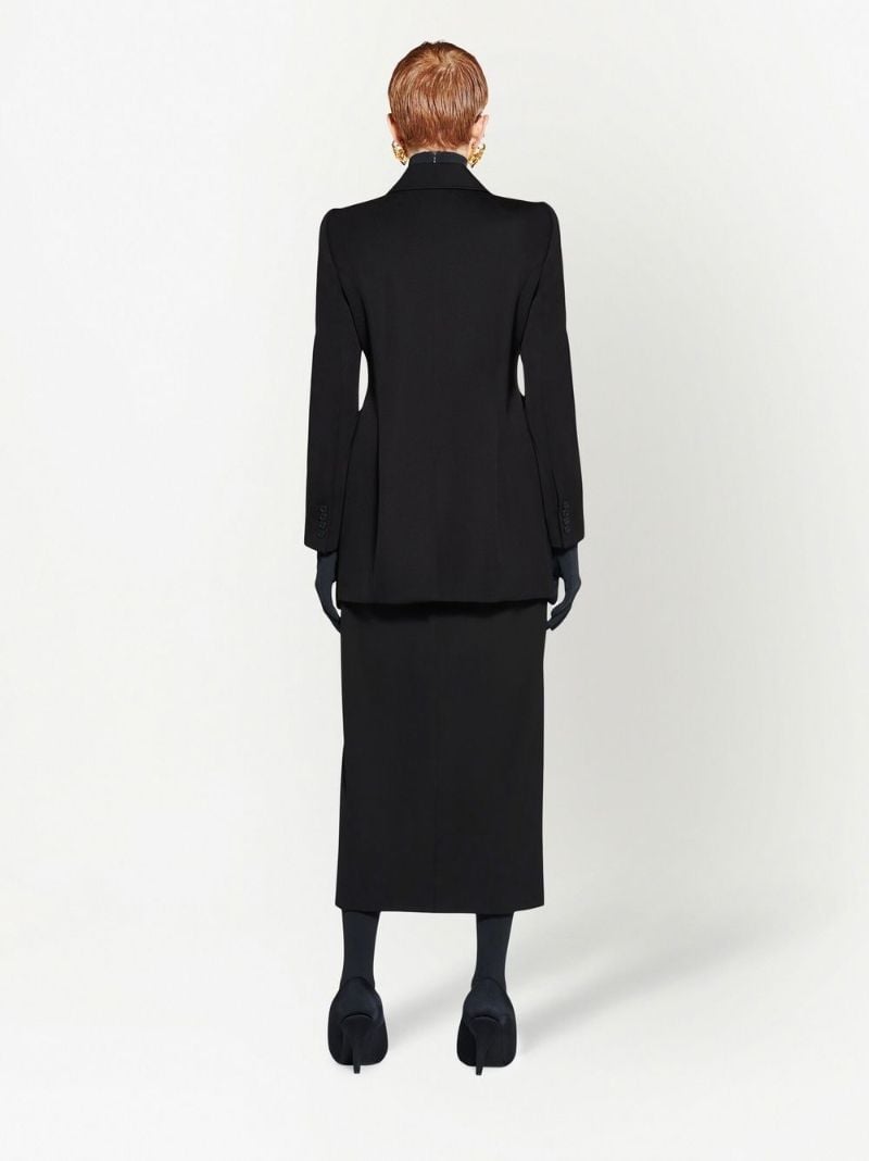 Black Single-breasted Wool Blazer