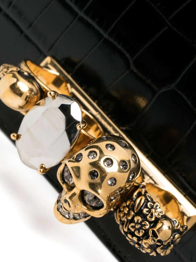 Black Jewelled Mini Shoulder Bag