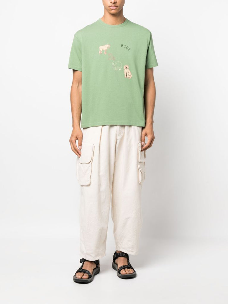 Green Tiny Zoo Cotton T-shirt