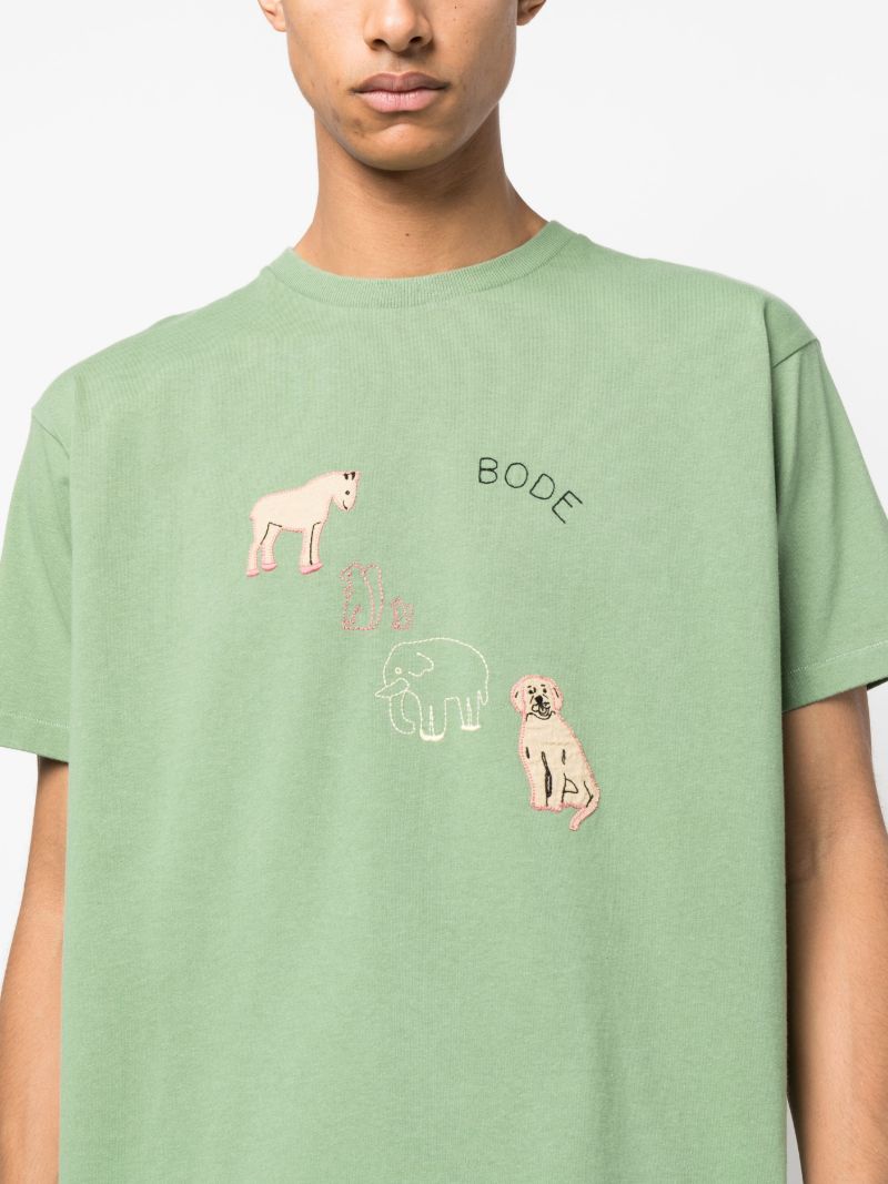 Green Tiny Zoo Cotton T-shirt