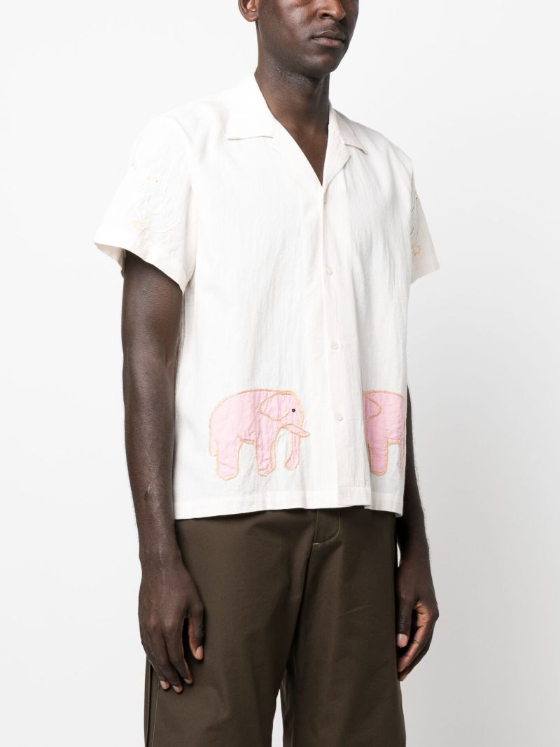 White Patch Detail Shirt