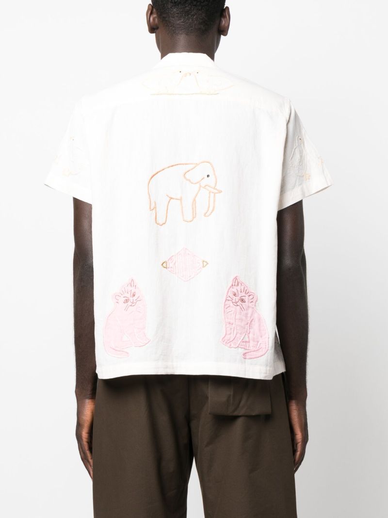 White Patch Detail Shirt