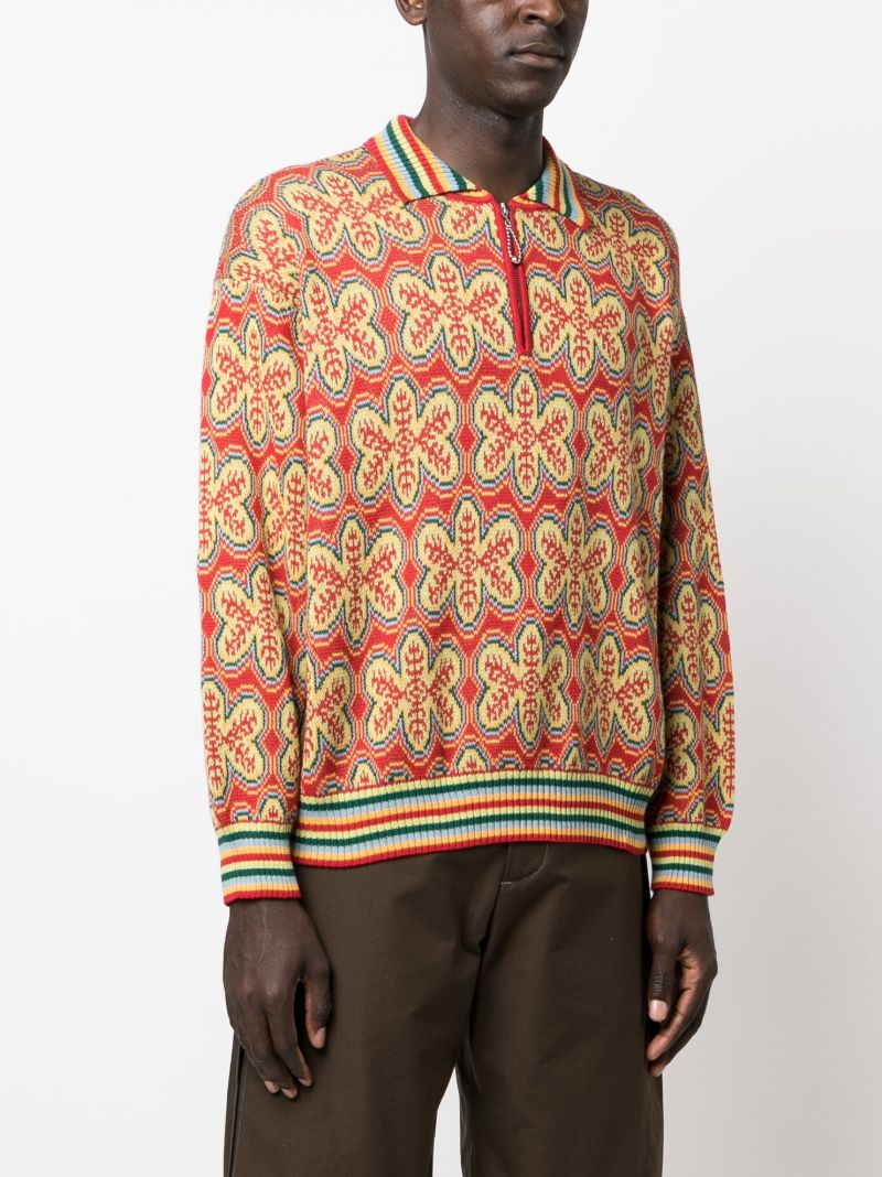 Red Dream State Half-zip Sweatshirt