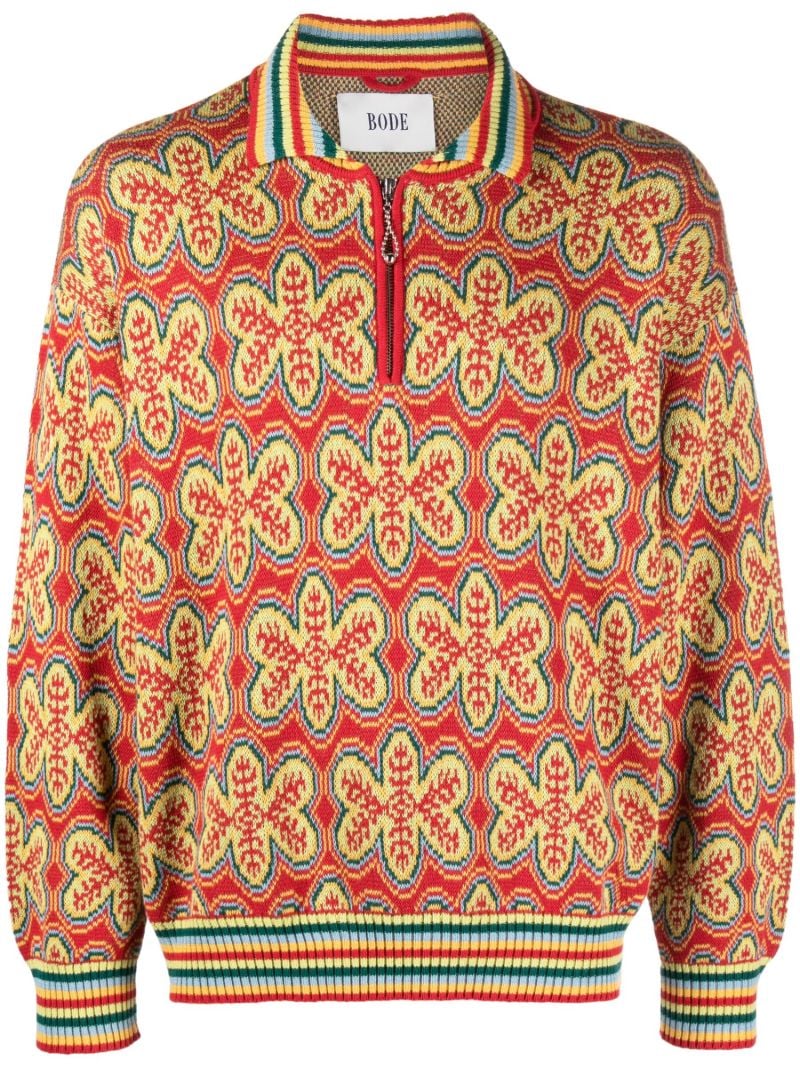 Red Dream State Half-zip Sweatshirt