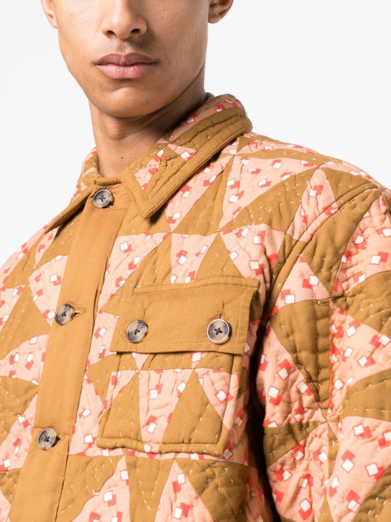 Neutral Kaleidoscope Quilted Jacket