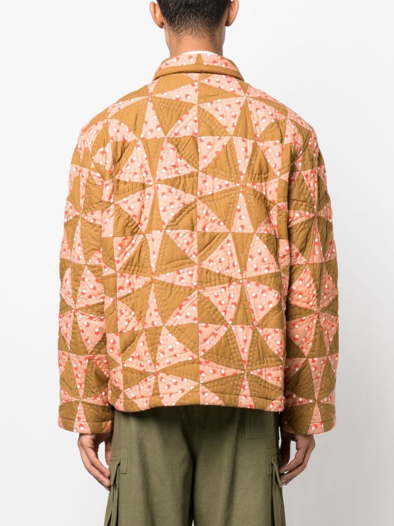 Neutral Kaleidoscope Quilted Jacket