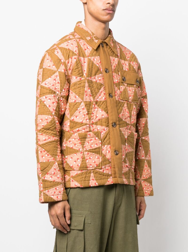 Neutral Kaleidoscope Quilted Jacket