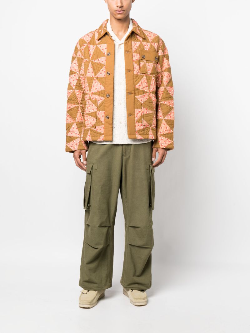 Neutral Kaleidoscope Quilted Jacket