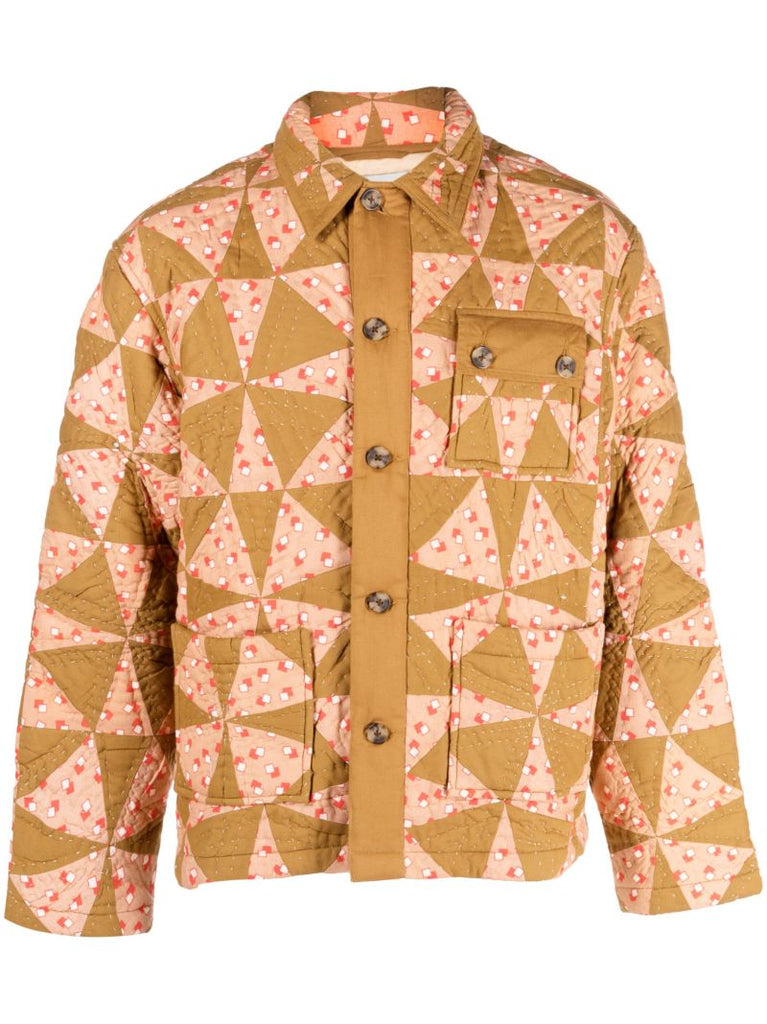 Neutral Kaleidoscope Quilted Jacket