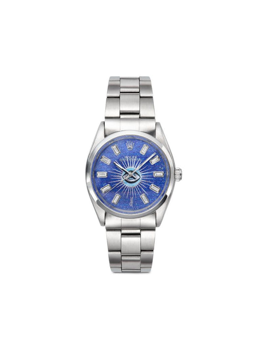 Reworked Vintage Stainless Steel Rolex Oyster Perpetual Watch
