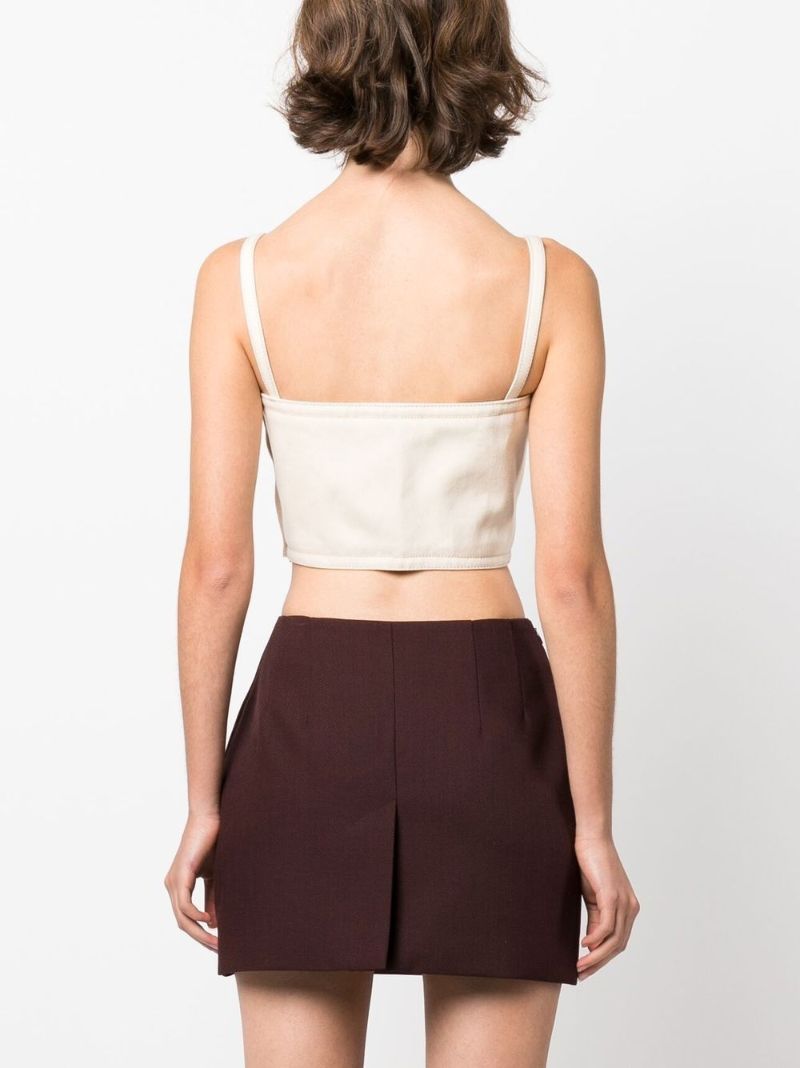 Neutral Triangle Logo Crop Top