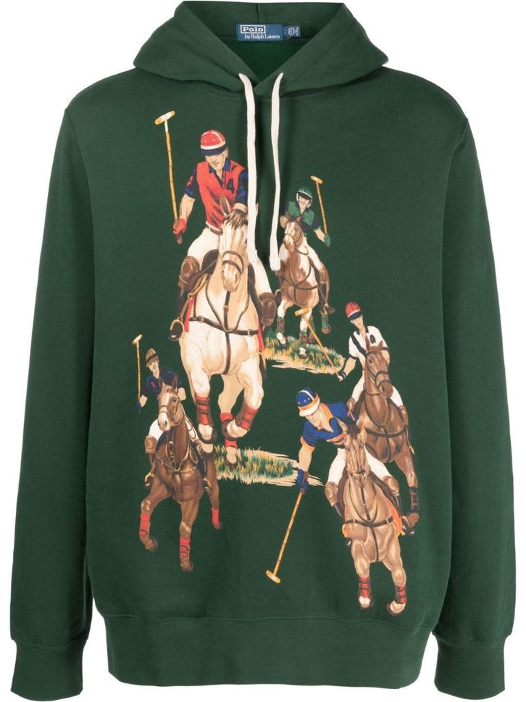 Green the Five Horsemen Print Hoodie