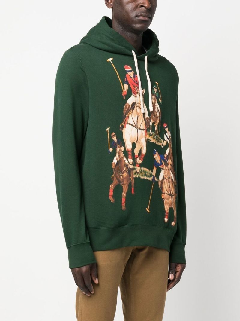 Green the Five Horsemen Print Hoodie