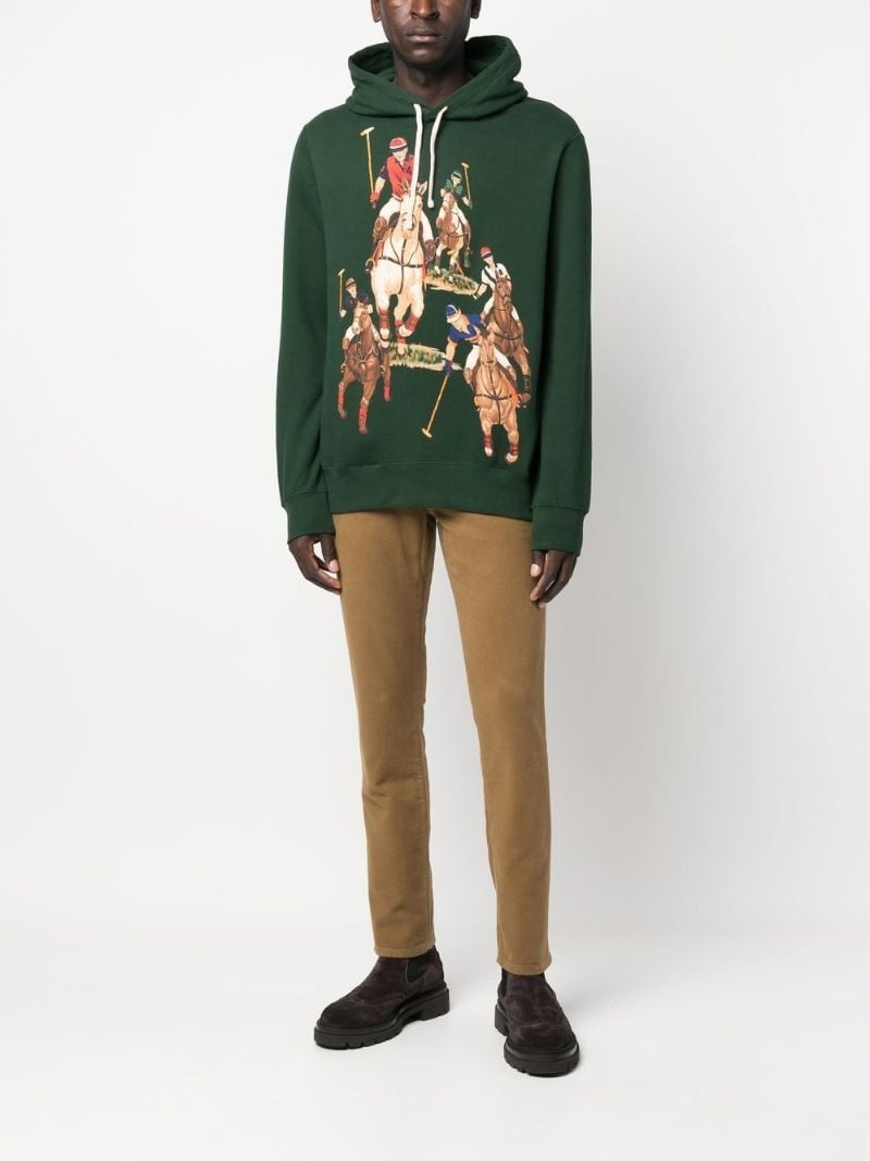 Green the Five Horsemen Print Hoodie