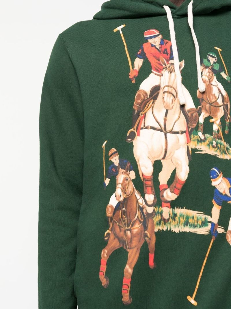 Green the Five Horsemen Print Hoodie