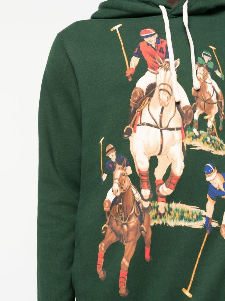 Green the Five Horsemen Print Hoodie