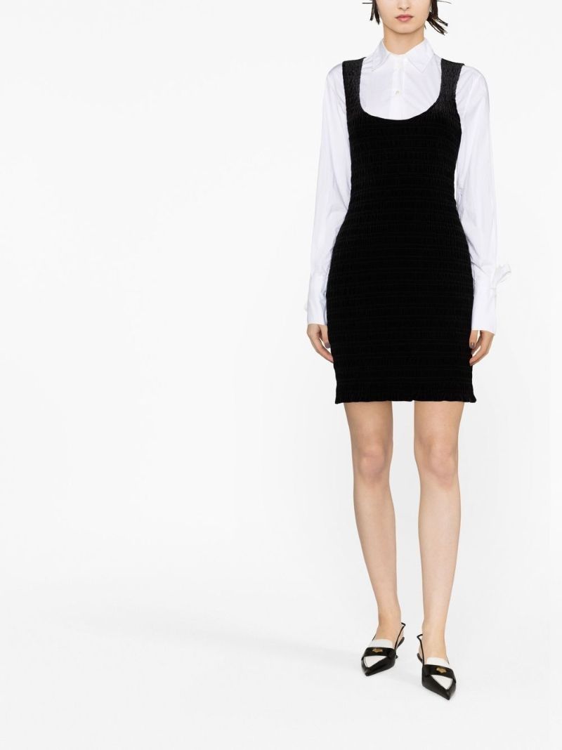 Black Velvet Smock Mini Dress