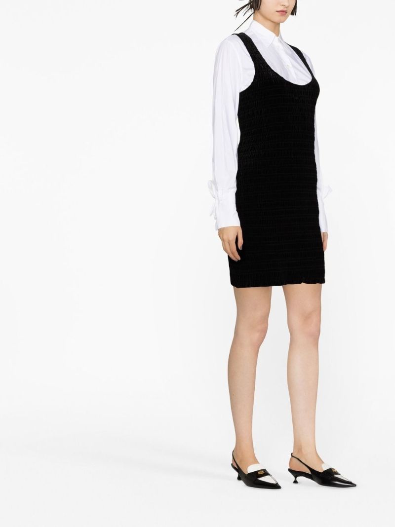 Black Velvet Smock Mini Dress