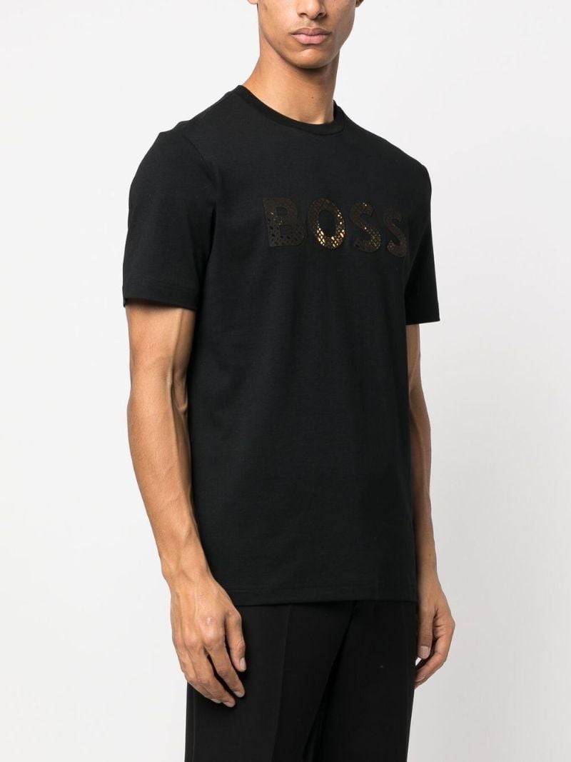Black Logo Print T-shirt