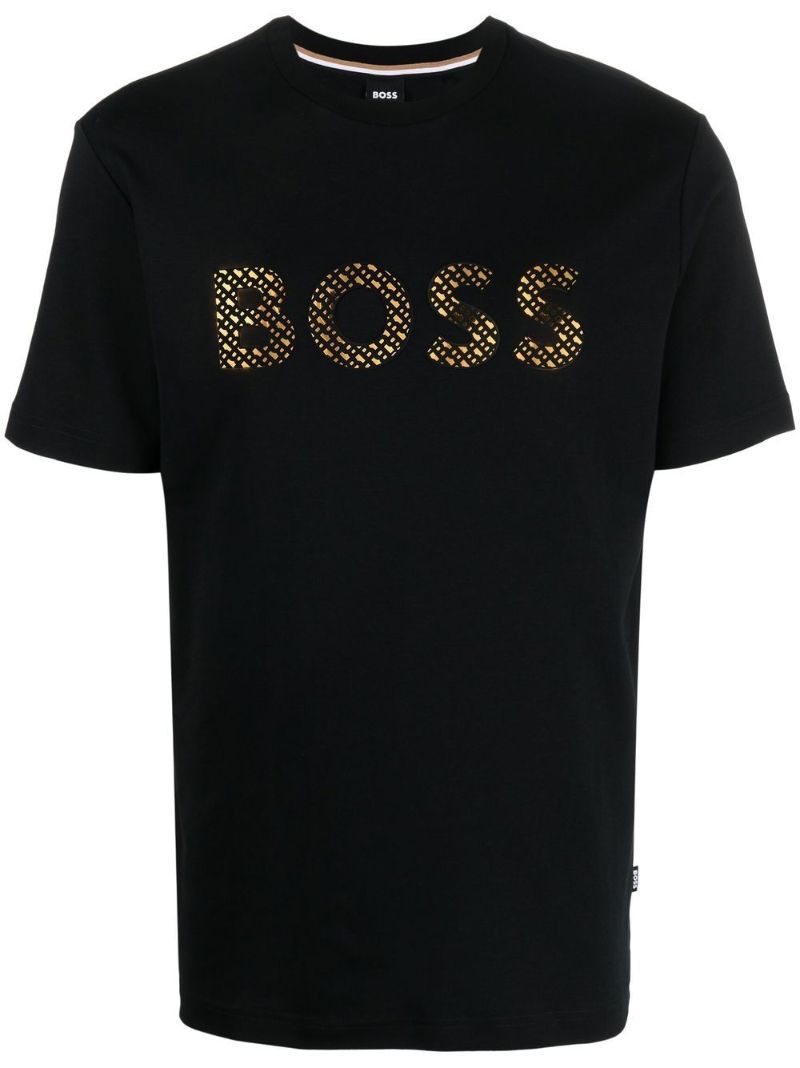 Black Logo Print T-shirt