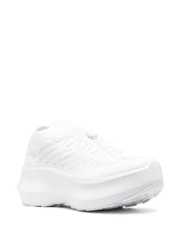X Salomon White Pulsar Platform Trainers