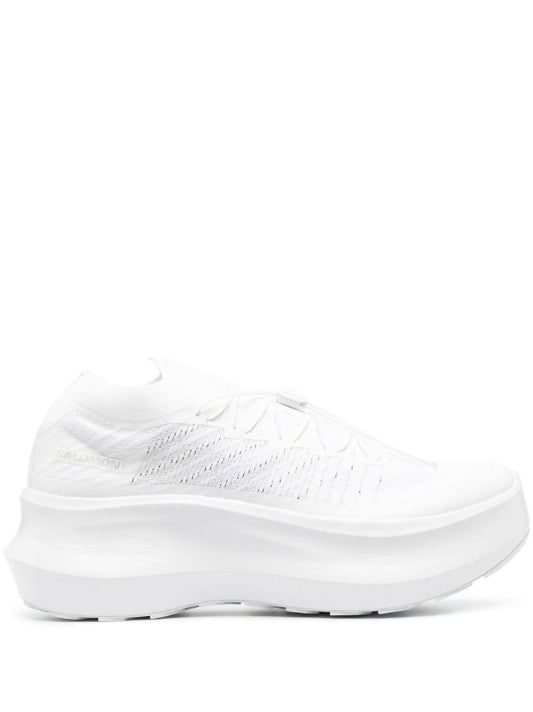 X Salomon White Pulsar Platform Trainers