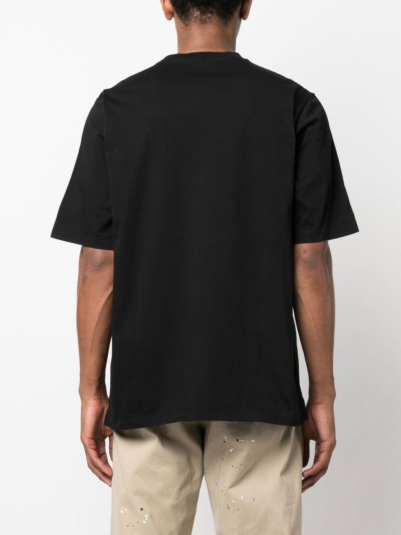 Black Bob Marley Print T-shirt