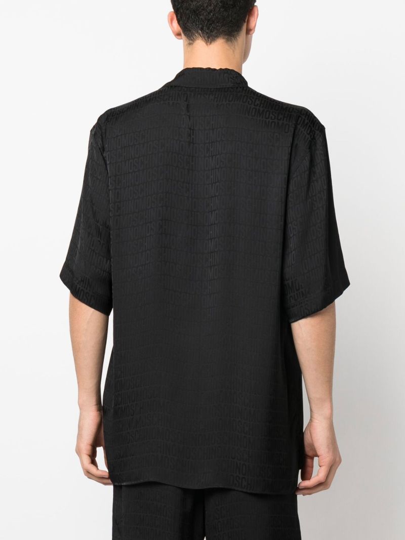 Black All-over Logo Print Shirt