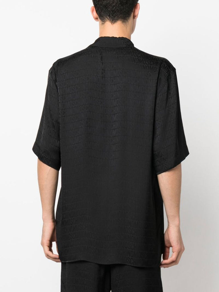 Black All-over Logo Print Shirt