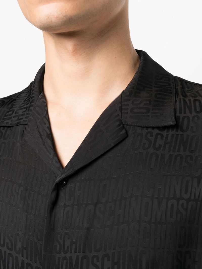 Black All-over Logo Print Shirt
