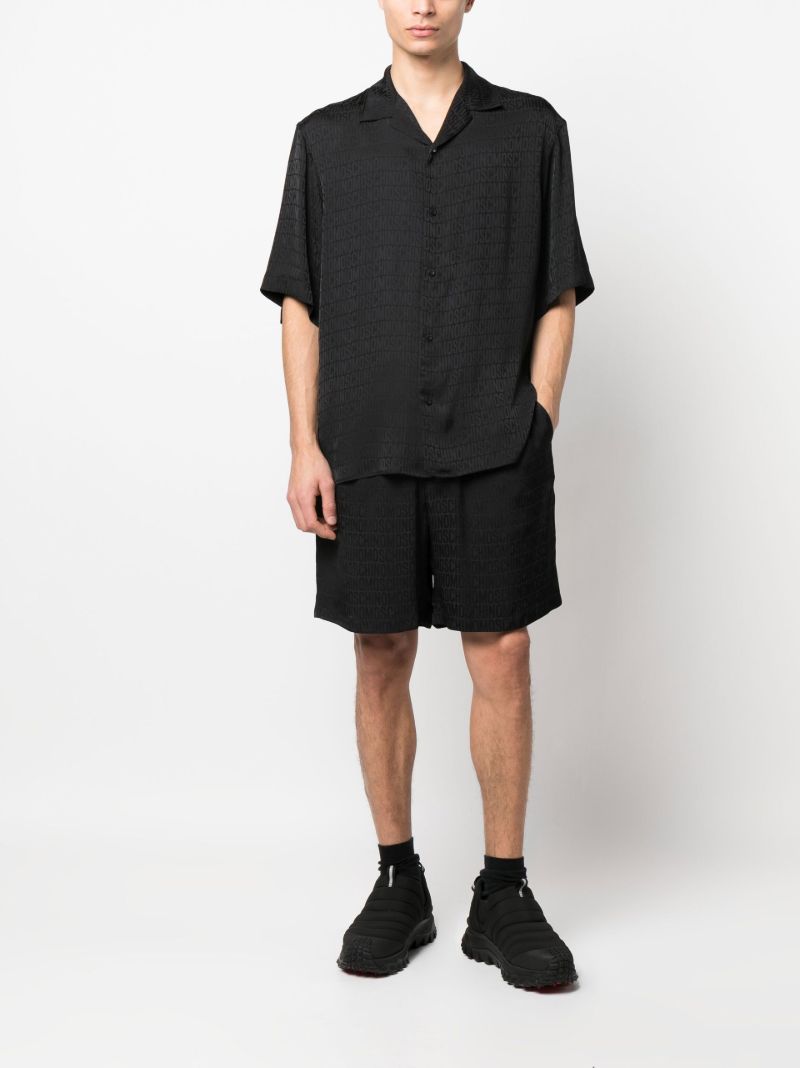 Black All-over Logo Print Shirt